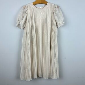 Primigi Micro Polka Dots Tulle Cream Dress sz 10